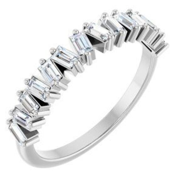 14K White Gold 0.5 CTW Natural Diamond Anniversary Band